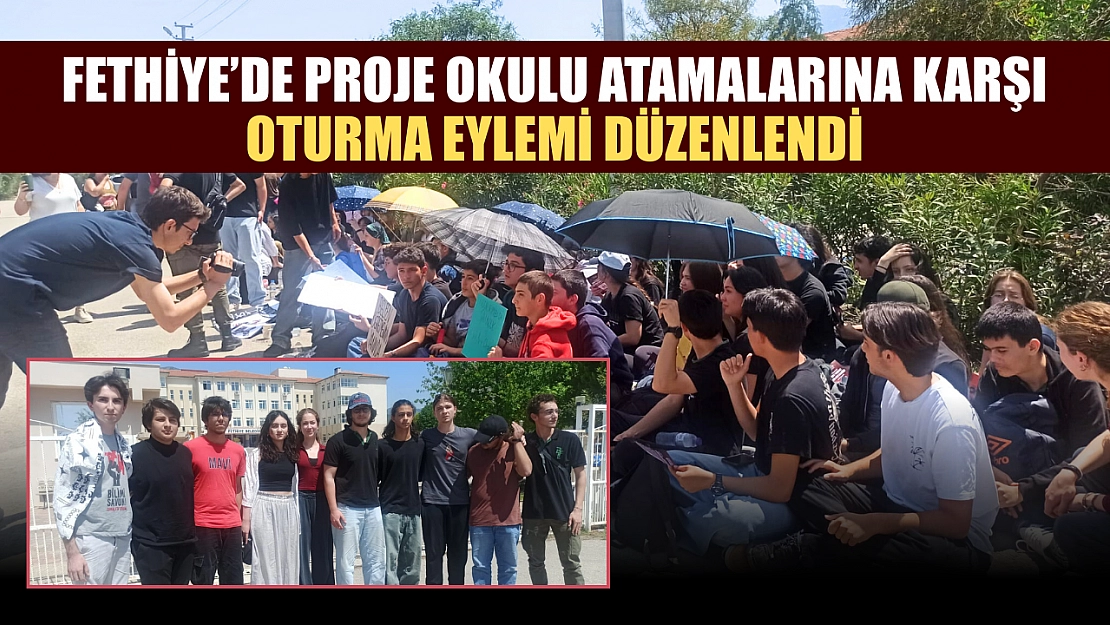 Fethiye'de Proje Okulu Atamalarına Karşı Oturma Eylemi Düzenlendi
