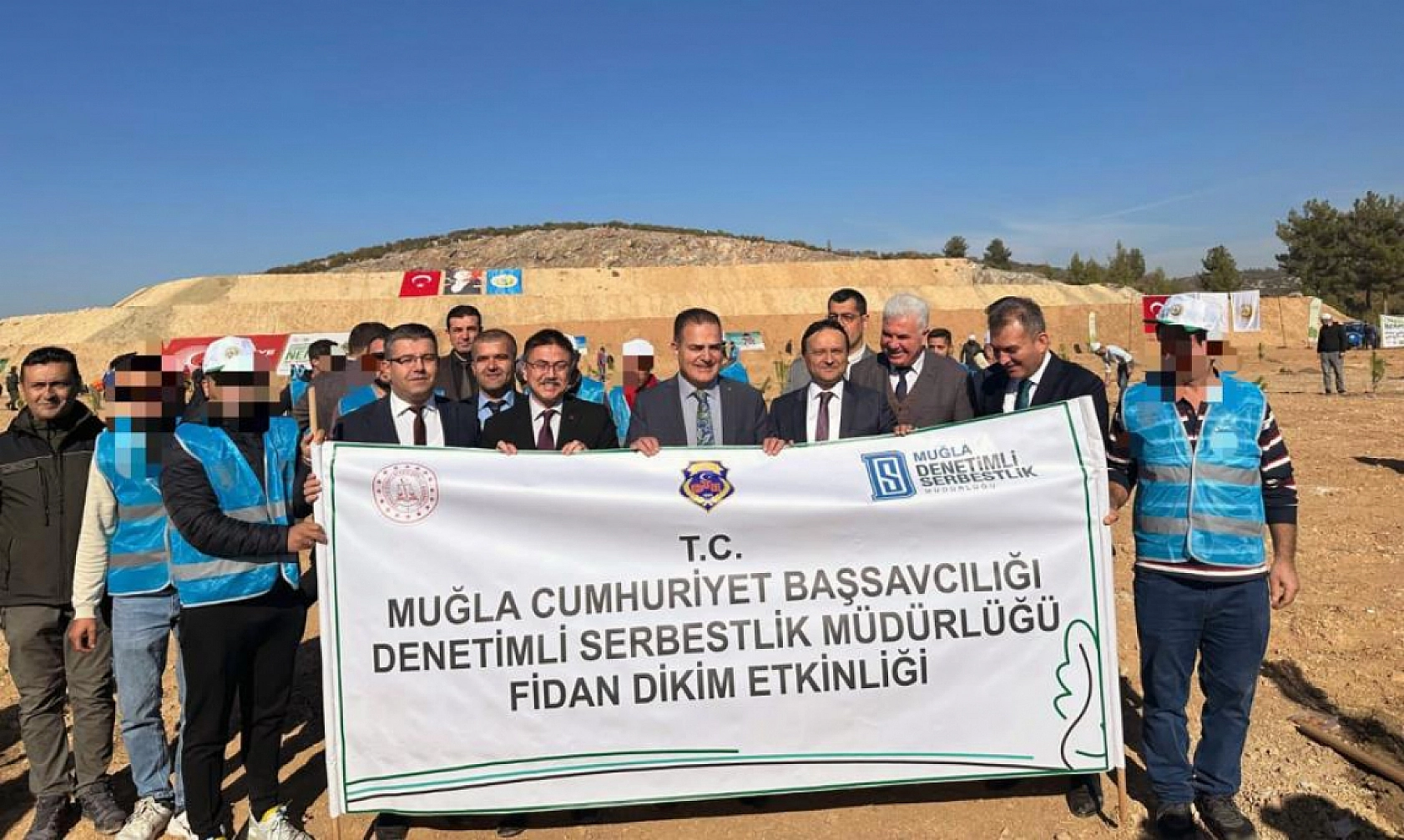 Muğla'da yükümlüler 250 fidanla 'Yeşil Vatana' katkı verdi