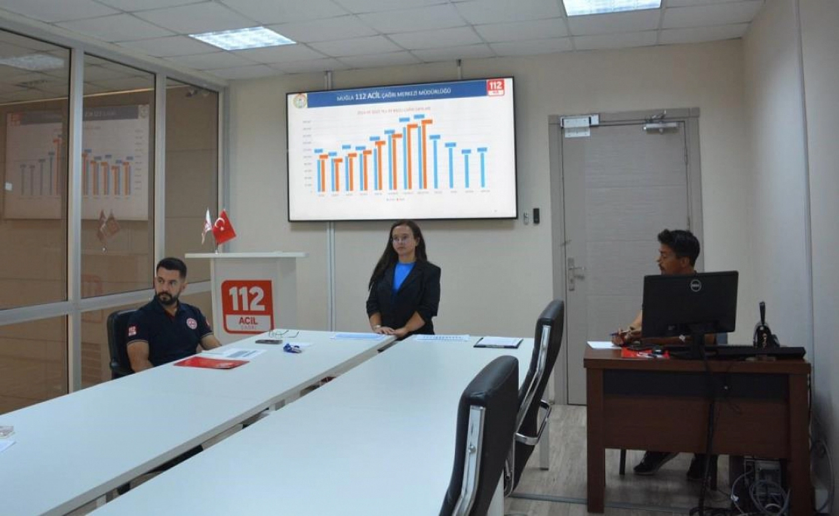 Muğla'da 112 Acil Çağrı Merkezi'nde ihbar süreçleri değerlendirildi