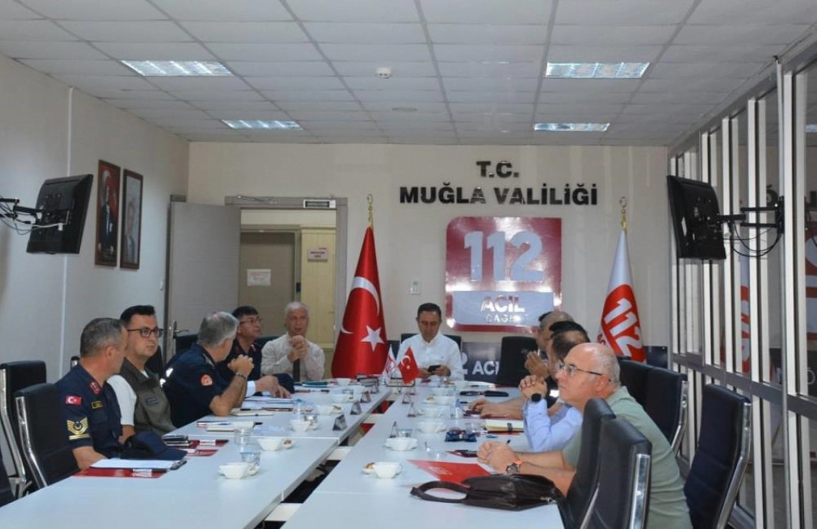 Muğla'da 112 Acil Çağrı Merkezi'nde ihbar süreçleri değerlendirildi