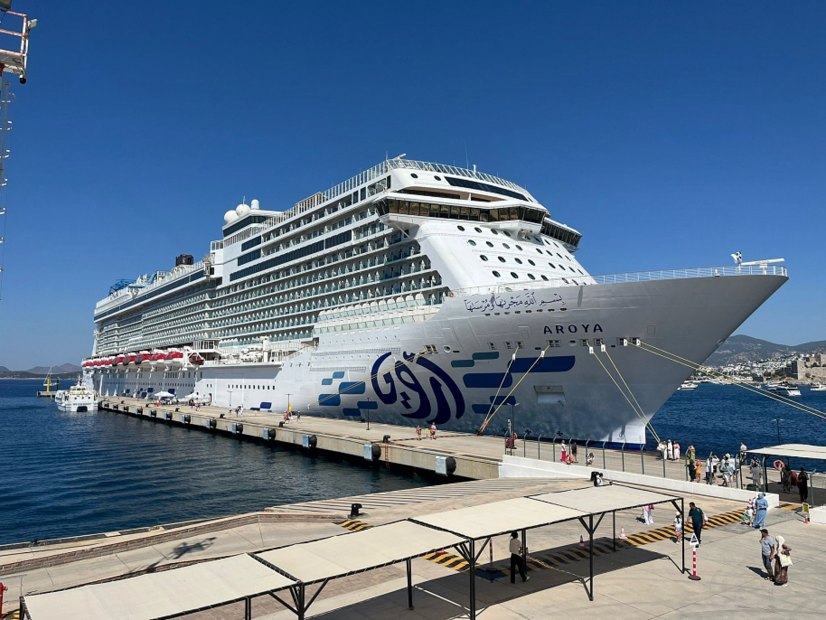 Bodrum'a gemiyle 2 bin 241 yolcuyla geldi