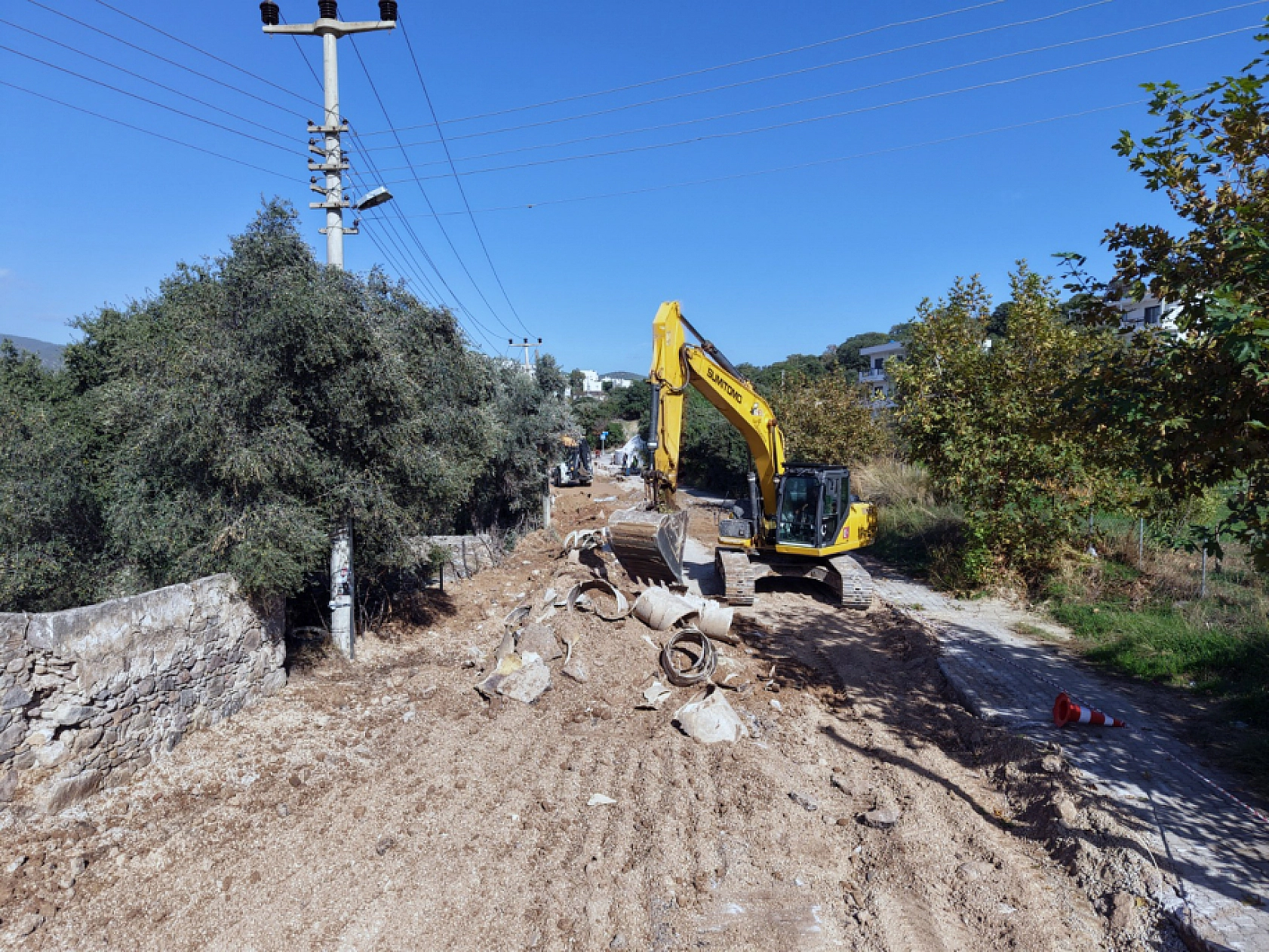 Bodrum Bergamut caddesinde yılların sorunu 3 günde çözüldü