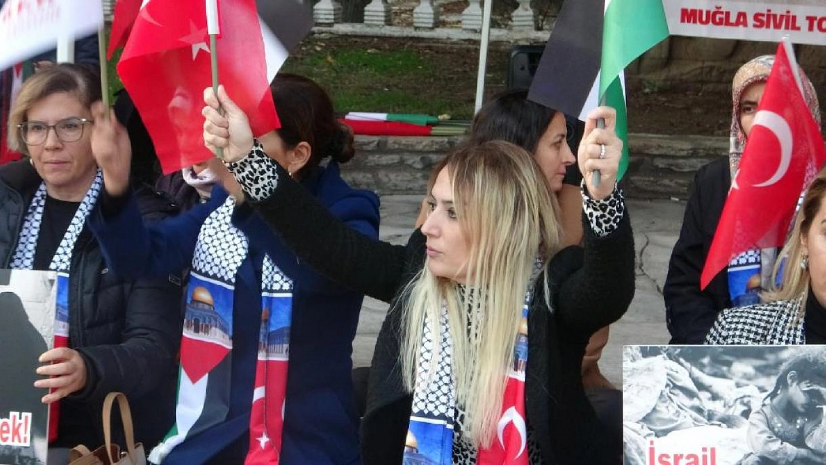 Muğla'dan Filistin'e destek eylemi