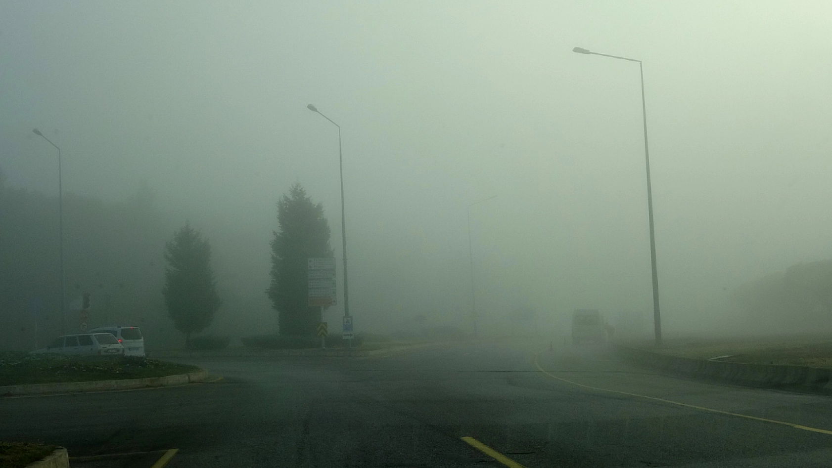 Menteşe'de sis sürücüleri zorladı