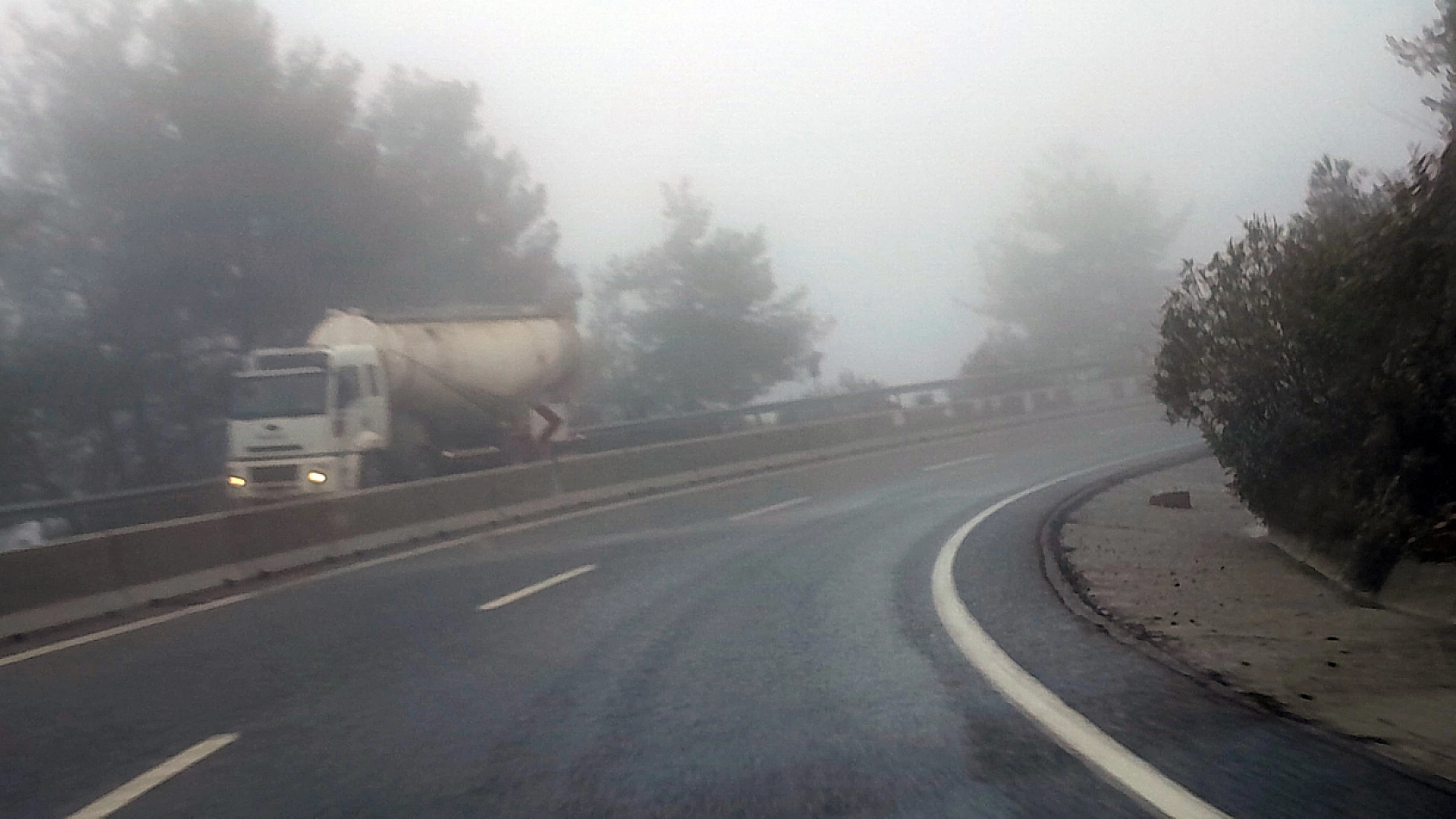 Marmaris-Fethiye ulaşımını sağlayan karayolunda yoğun sis