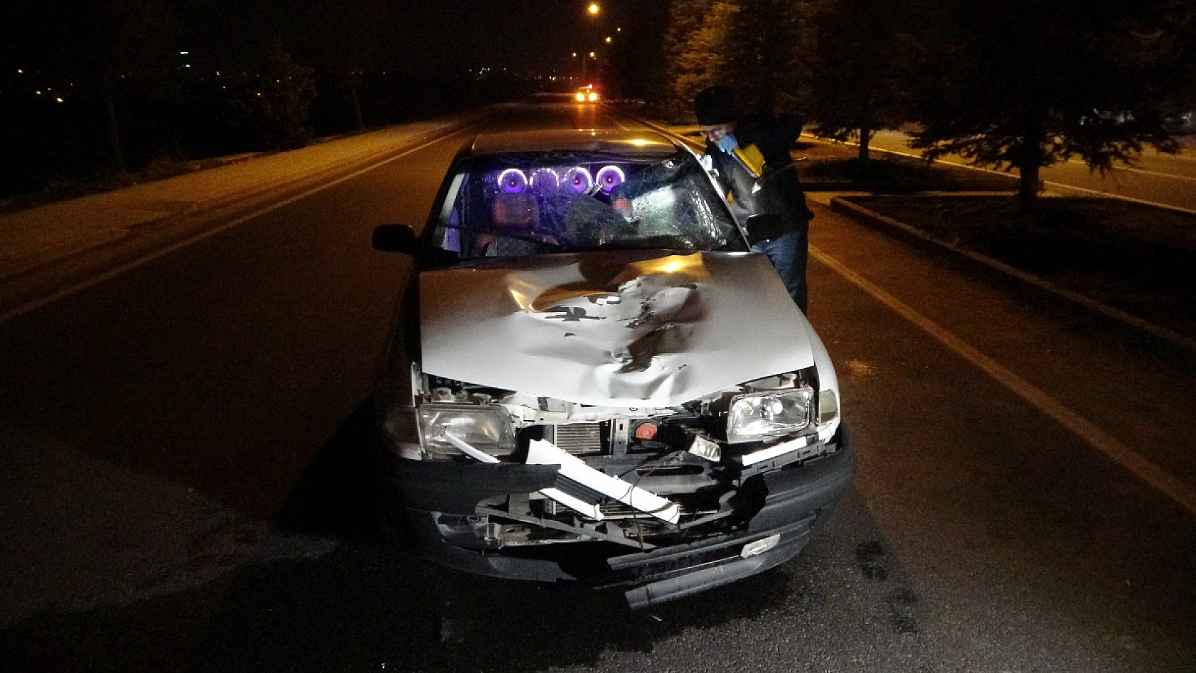 Feci kazada yaşlı adam öldü! 102 metre fren izi