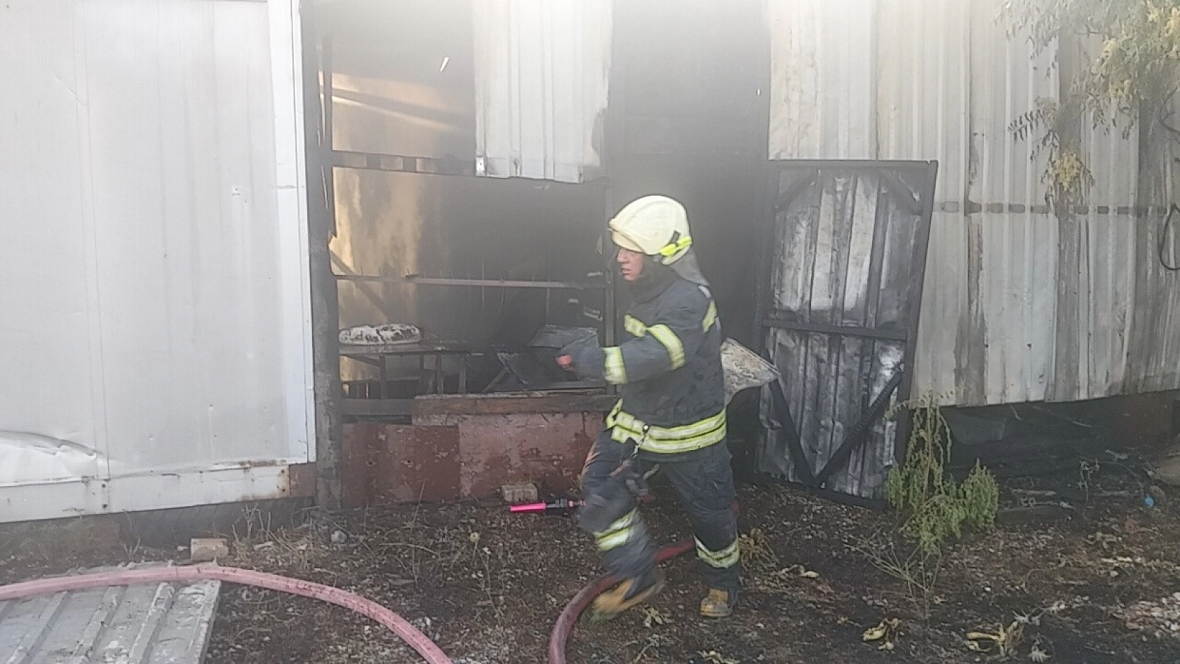 Muğla'da konteynır yangını