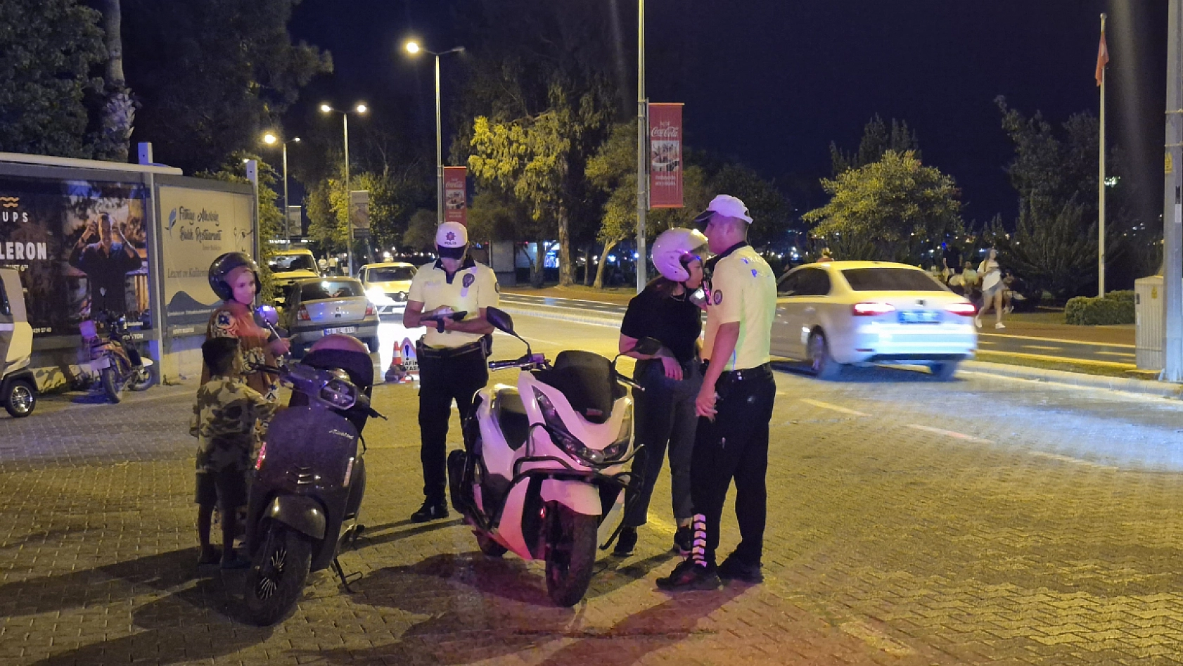 Fethiye 3. Etap Sahil Bandı'nda Trafik Denetimleri Sürüyor