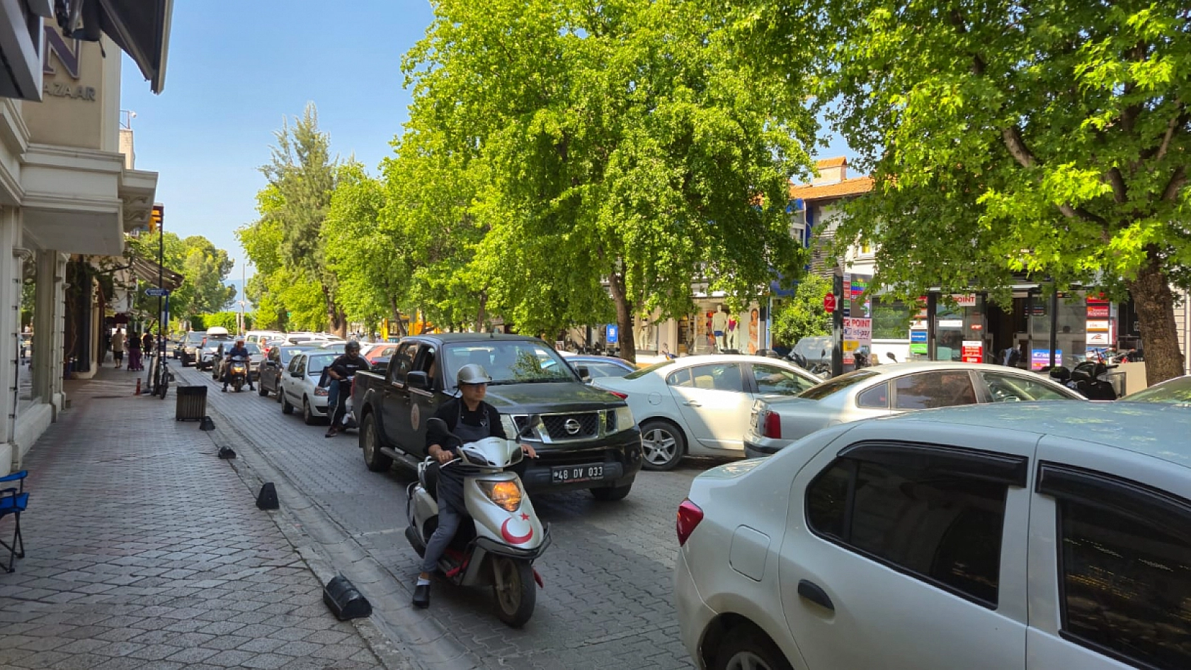 Fethiye'de bayram öncesi trafik yoğunluğu