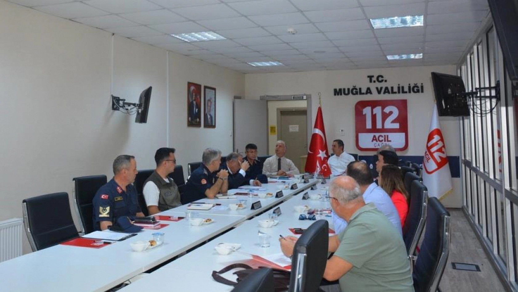 Muğla'da 112 Acil Çağrı Merkezi'nde ihbar süreçleri değerlendirildi