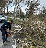 Bodrum Belediyesi ekiplerinden fırtına ve yağış mesaisi