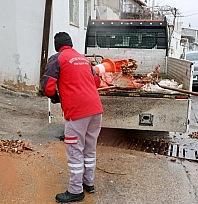 Menteşe Belediyesi ekiplerinden, 24 saatlik kesintisiz müdahale