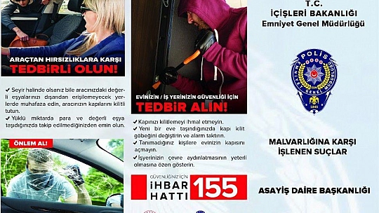 Emniyet Müdürlüğü'nden vatandaşlara uyarı!