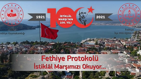 Fethiye Protokolü 'İstiklal Marşı'nı Seslendirdi