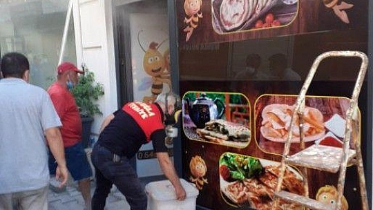 İş yerinde çıkan yangın korkuttu