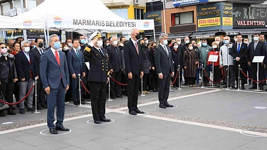 Atatürk'ün Marmaris'e gelişinin 87. yıldönümü resmi törenle kutlandı