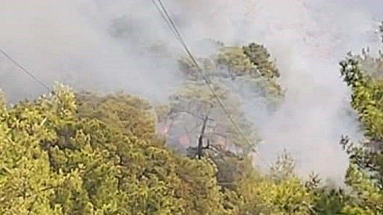 Seydikemer Karaköy'de yangın başladı!