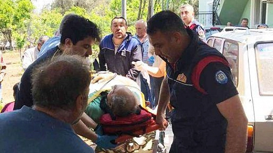 Ayağını çapa makinesine kaptırdı, itfaiye kurtardı