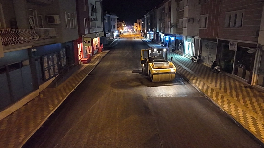 BSK Sıcak asfalt aşınma tabakasının birinci etabı bitti