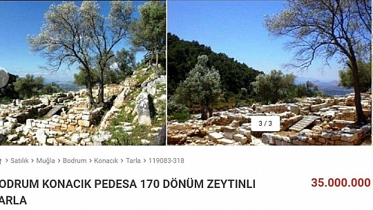 Bodrum'da 3 bin yıllık antik kent satılığa çıkarıldı