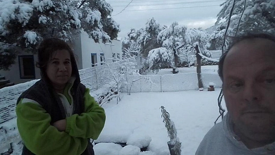 Bodrum da beyaza büründü