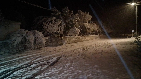 Bodrum da beyaza büründü