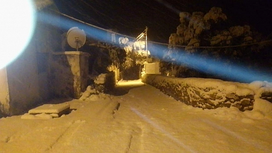 Bodrum da beyaza büründü