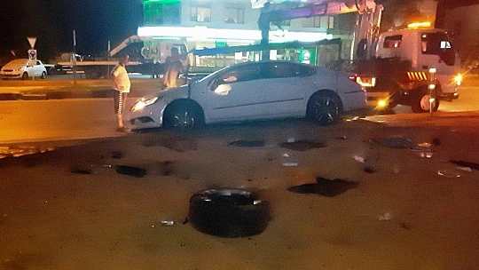 Bodrum'da kavşağa hızlı giren otomobil taklalar attı: 4 yaralı