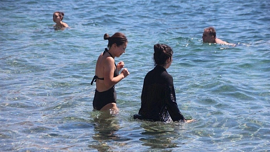 Bodrum sahillerinde hafta sonu yoğunluğu