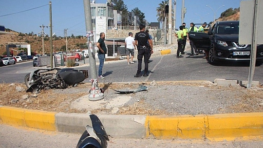 Ciple çarpışan motosiklet sürücüsü hayatını kaybetti