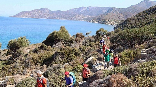 Dağcılık kulübü üyeleri Datça'da misafir edildi
