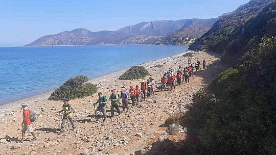 Dağcılık kulübü üyeleri Datça'da misafir edildi
