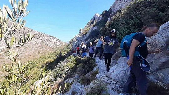 Dağcılık kulübü üyeleri Datça'da misafir edildi