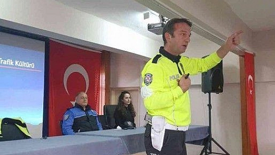 Dalaman'da öğrencilere trafik güvenliği ve KADES eğitimi