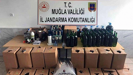 Datça'da kaçak içki operasyonu