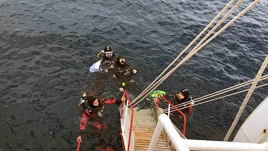 Datça'da su altı temizliği