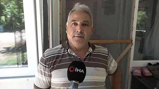 Evinin yanmadığına sevinemedi