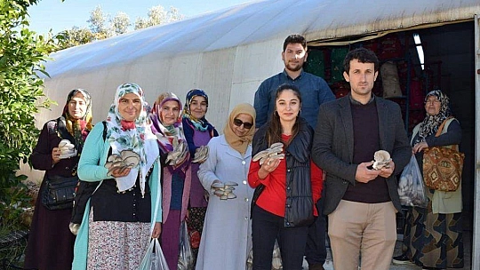 Kadın Çiftçiler İstiridye Mantarını Yerinde İnceledi