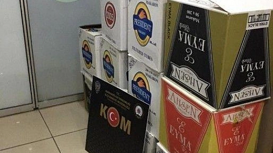 Gümrük kaçağı tütünleri sahte bandrol ile piyasaya süren şahıs yakalandı