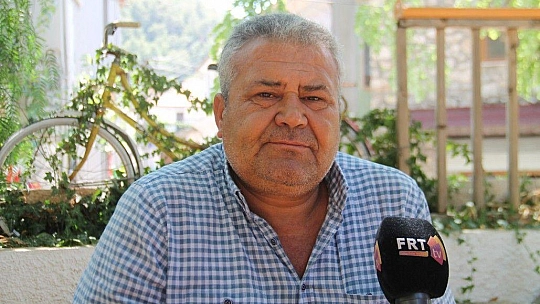 Üzümlü Dastarını FRT TV mikrofonlarına anlattı