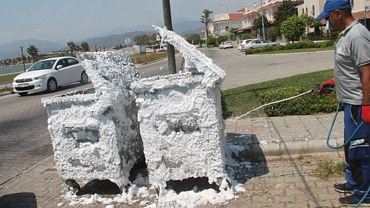 Bayram Bitti, Konteynırlar Dezenfekte Ediliyor