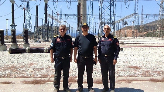 Kayseri itfaiyesi Muğla'da termik santrali koruyor