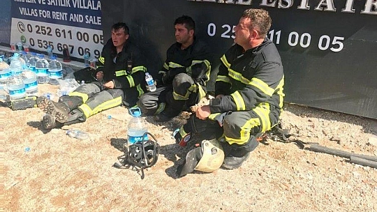 Kayseri itfaiyesi Muğla'da termik santrali koruyor