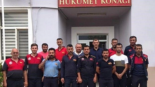 Kayseri itfaiyesi Muğla'da termik santrali koruyor