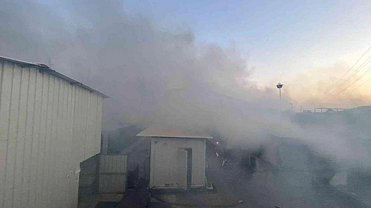 Balık fabrikasında korkutan yangın