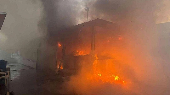 Balık fabrikasında korkutan yangın