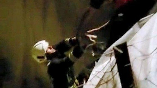 Köpek yavrularını itfaiye ekipleri kurtardı