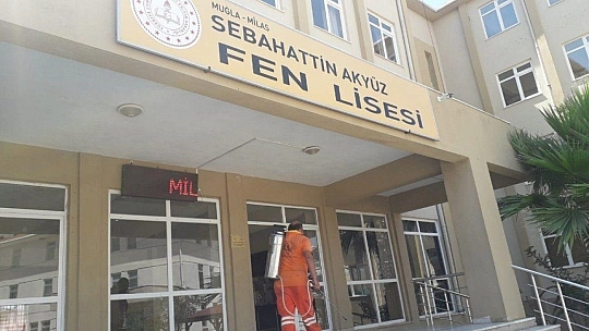 LGS öncesi okullar dezenfekte edildi
