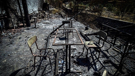 Marmaris'te müze olarak kullanılan 1 asırlık yapı küle döndü