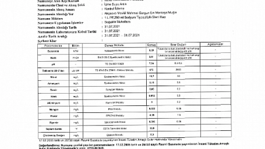 Muğla'nın İçme Suyu Analizleri Temiz Çıktı